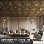 Art3dwallpanels Ceiling Tiles 12 Pack Drop Ceiling Tiles, 24 x 24 Inch High - Image 4