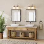 Black Framed Mirror for Bathroom, 30x36 Inch Black Rectangle Beveled Bathroom - Image 7