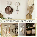 Weysat 2 Pcs Vintage Hooks for Wall Wood Farmhouse Towel Hooks Shabby Chic Wall - Image 4