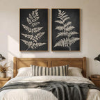 Large Framed Vintage Botanical Wall Art Set of 2, Rustic Minimalist Modern - Image 4