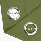 LEMOMO Olive Green Thermal Blackout Curtains/52 x 54 Inch/Set of 2 Panels Room - Image 5