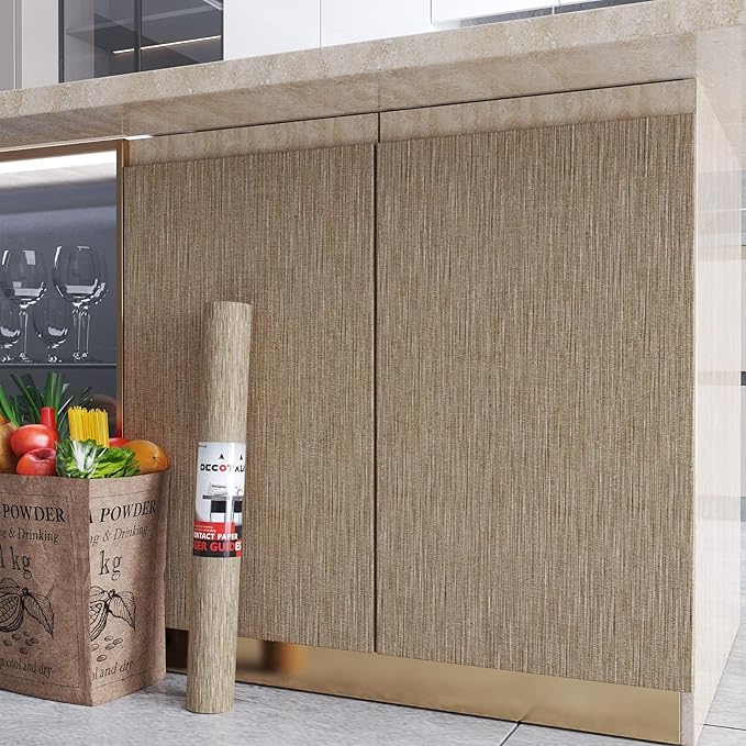 Decotalk Grass Cloth Wallpaper Peel and Stick Grasscloth Wallpaper Wall Cover - Image 5
