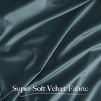 NICETOWN Greyish Blue Velvet Curtains and Drapes, Thermal Insulated Soft Window - Image 2