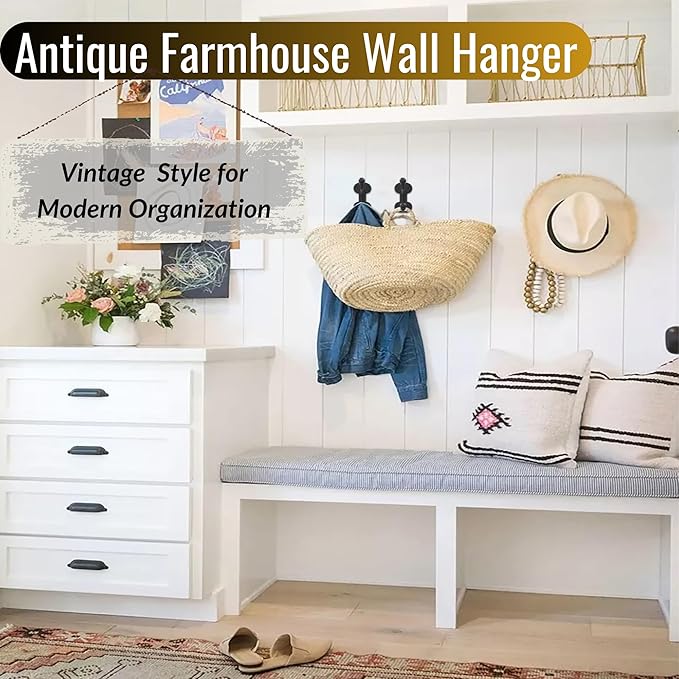 Rustic Wall Hooks: Heavy Duty Cast Iron Hooks, Suitable - Image 5
