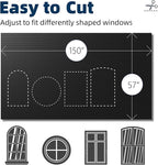 NIGHTON Portable Blackout Curtains 150"×59", Strong Hook and Loop Tape Strips - Image 5