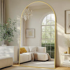 Oversized Floor Mirror Full Length 82"X44", Extra Large Arched Full Length by MirrMuse