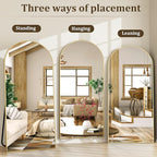 XRAMFY 86"x40" Arched Full Length Mirror Floor Mirrors - Image 7