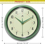 Infinity Instruments LTD. Retro 9 inch Silent Sweep Non-Ticking Mid Century - Image 4