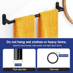 Powools Matte Black Towel Rack for Bathroom - Image 6
