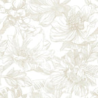 Ismoon Large Floral Peel and Stick Wallpaper Boho Beige/Coffee Contact Paper by Ismoon