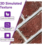 3D Peel and Stick Faux Brick Wall Panels 11.8" x 11.8" 10-Pack, Small - Image 7