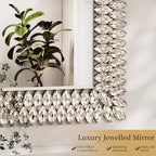 Kelly Miller 30"x40" Jeweled Bathroom Wall Mirror, Large Rectangle Decorative - Image 3