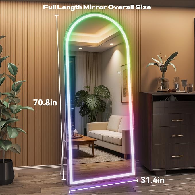 Hasipu Arch Full Length Mirror 71 x 32 in - Image 2