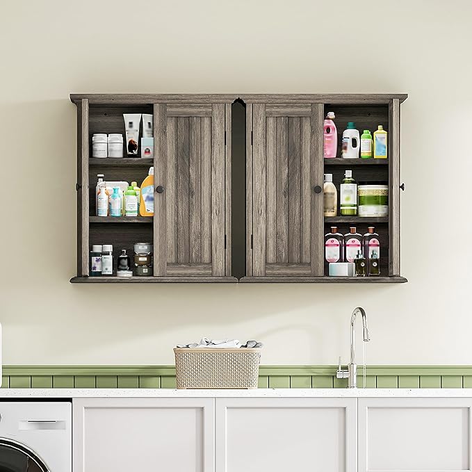 ChooChoo Bathroom Wall Cabinet, Over The Toilet Space Saver Storage Cabinet - Image 6