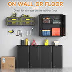 Metal Garage Wall Cabinet with 2 Doors and 1 Adjustable Shelf, Lockable - Image 6