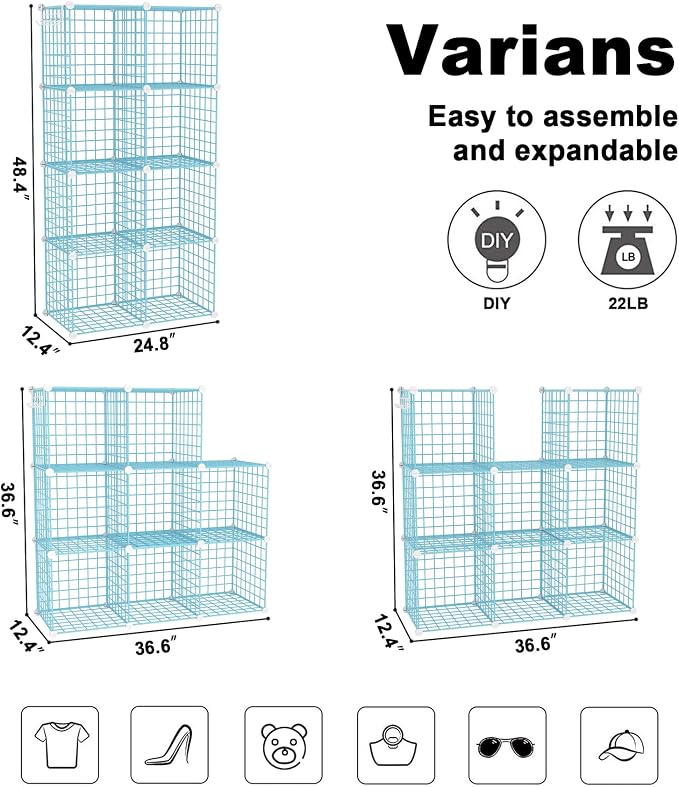 C&AHOME Wire Cube Storage, 8 - Image 3