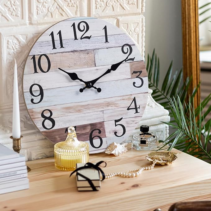 KECYET Wall Clock Battery Operated 16 Inch Silent Non-Ticking Coastal Country - Image 3