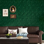 Wallercity Emerald Green Velvet Peel and Stick Wallpaper 15.8''x78.7'' Soft - Image 7
