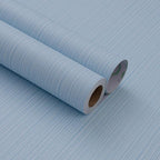Light Blue Faux Grasscloth Wallpaper Peel and Stick Linen Textured 24"x394" - Image 2