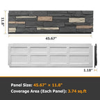 ROOMTEC 1-Pack Faux Stone Wall Covering Panels - Image 2