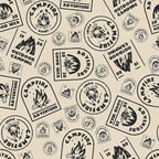FLFK Vintage Beige Peel and Stick Wallpaper 16" x 384" Antique Campfire by FLFK