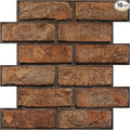 COMSTICKC 3D Brown Faux Brick Wall Panels Peel and Stick Wall Stickers by COMSTICKCDECOR