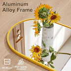 Rowjut Full Length Door Mirror, Wall Mounted Wall & 48"X14"Arched Behind Door - Image 7
