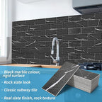 Art3d 102-Piece Faux Stone Peel and Stick Backsplash Tile, Waterproof Thick PVC - Image 2