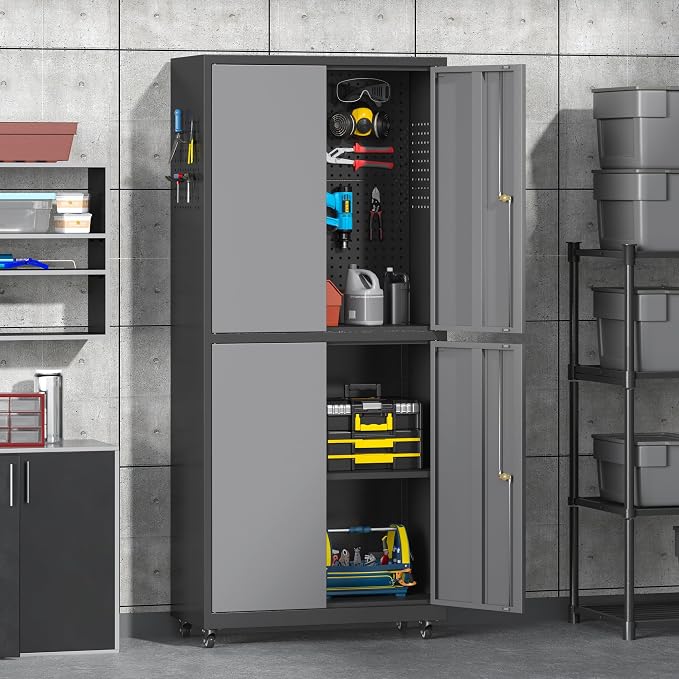 71" H Metal Tool Storage Cabinet - Image 8