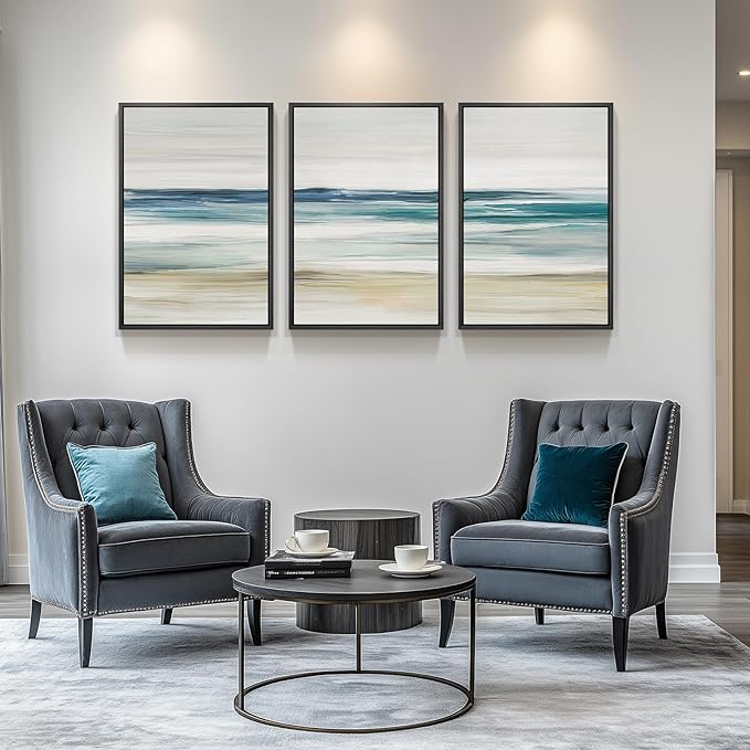 Framed Abstract Coastal Wall Art - Image 4