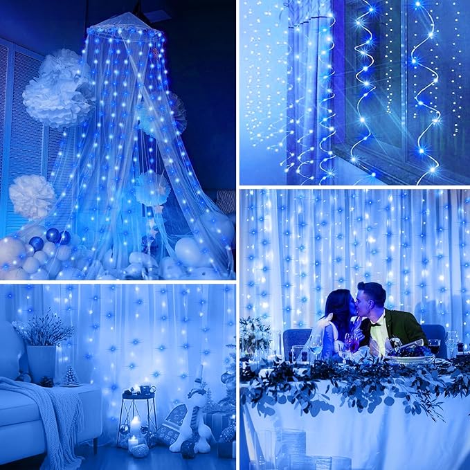 Minetom Curtain Lights, 300 LED Dimmable Fairy Lights - Image 7