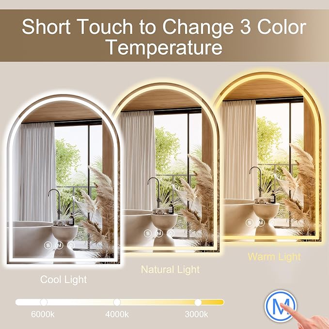 Arched LED Bathroom Mirrors - Image 2