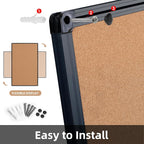 Extra Large Cork Bulletin Board 60" X 48", Wall Mounted Notice Pin Board - Image 7