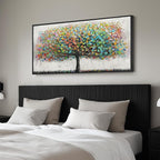 Large Framed Tree of Life Colorful Wall Art, Modern Canvas Prints Paintings - Image 2