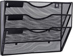 EASEPRES 3 Pocket Mesh Hanging Wall File Organizer, Wall Mounted Mail Paper by EASEPRES