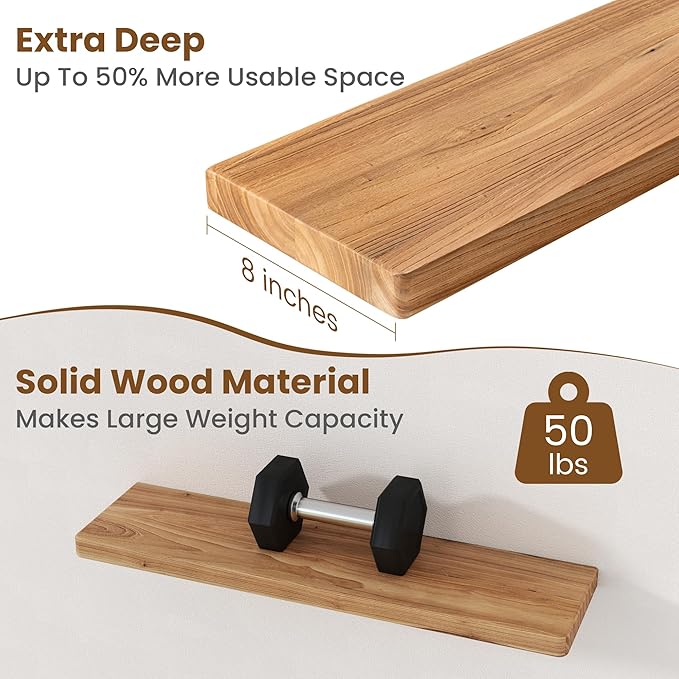 Floating Shelves for Wall, Round Edge Wall Shelves - Image 5