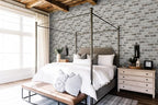 Guvana 17.3"×394" Brick Wallpaper Grey and Brown Self Adhesive Wallpaper 3D - Image 7