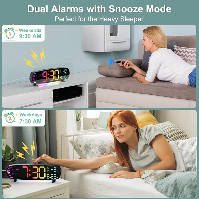 ANALOI Digital Wall Clock, 14.4 Inch Large Display Digital Wall Clock - Image 5