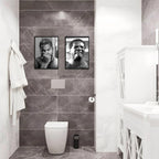 Funny Bathroom Canvas Wall Art Set of 2 - Image 2