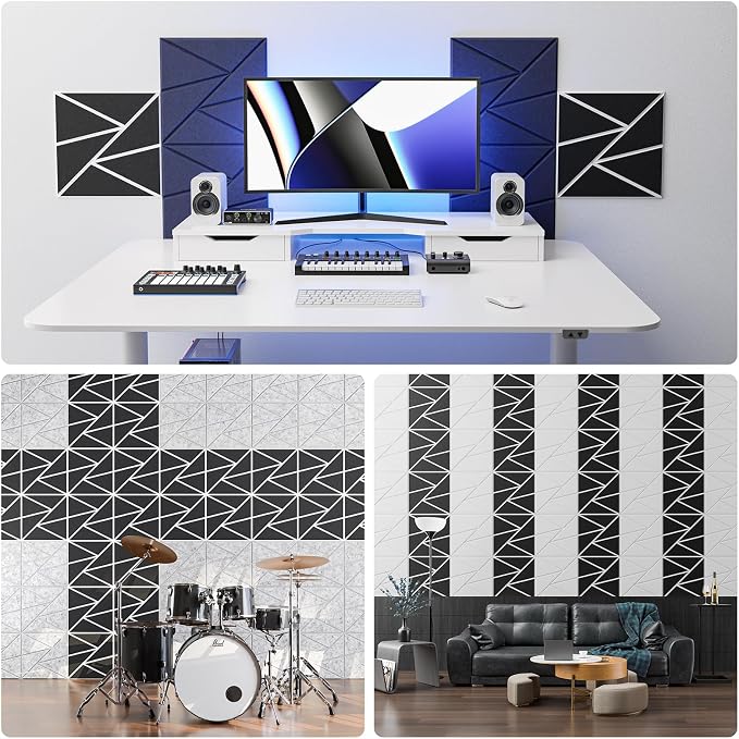18 pack Acoustic Panels With Self-Adhesive, Sound Panels High Density, - Image 4