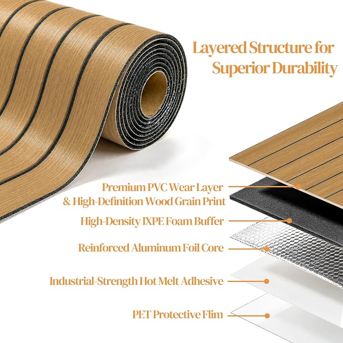 VEELIKE Honey Teak Wood Slat Wall Panels Peel and Stick 3D Wooden Panels Wall - Image 7