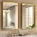 Easly 36 x 24 Inch Gold Bathroom Mirror - Image 3