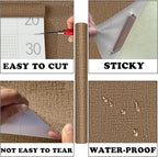 Yancorp 16"x394" Textured Fabric Faux Grasscloth Peel and Stick Wallpaper - Image 7