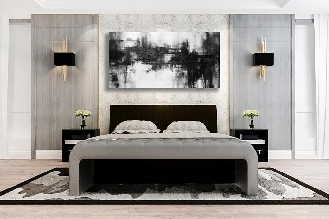 VHMING Black Abstract Wall Art Decor Black and White Painting Pop Culture Wall - Image 4