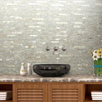 AULIGET 2 Sheets Faux Stone Peel and Stick Backsplash, Sandstone - Image 8