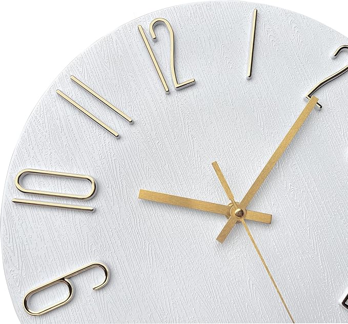 AIRUIFU Wall Clock 12 Inch Silent Non-Ticking Modern Clocks Battery Operated - Image 3