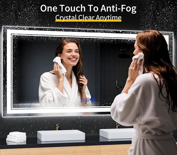72"x32" LED Bathroom Mirror - Image 3