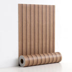 Haimin Wood Grain Slat Wall Panels Peel and Stick Faux Wood Thick Wallpaper - Image 9