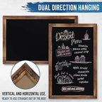 HBCY Creations 11" X 17" Torched Brown Solid Wood Frame Wall Chalkboard - Image 3