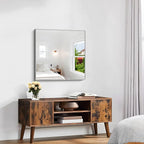 KOCUUY Silver Framed Mirror, HD Tempered Glass, Anti-Rust Frame, Modern Design - Image 3